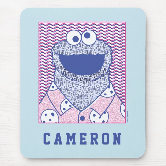 Cookie Monster | Button Down Cookie Shirt Mouse Pad (Front)