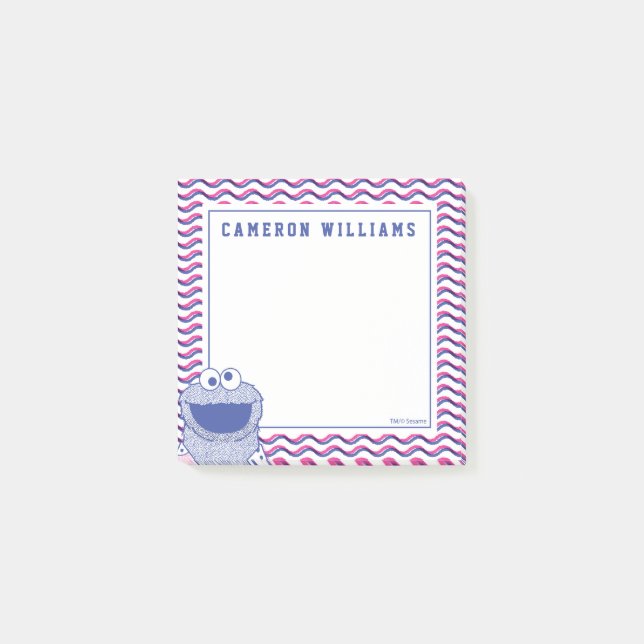 Cookie Monster | Button Down Cookie Shirt Post-it Notes (Front)