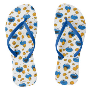 Cookie Monster C is for Cookie Pattern Flip Flops