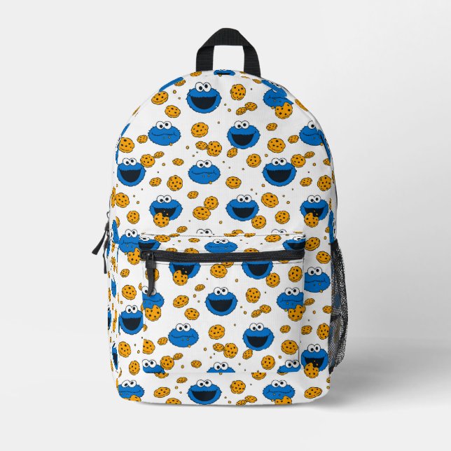 Cookie Monster | C is for Cookie Pattern Printed Backpack (Front)