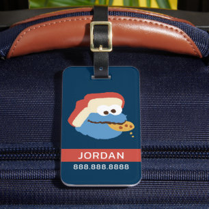 Cookie Monster Camp Cookies   Add Your Info Luggage Tag