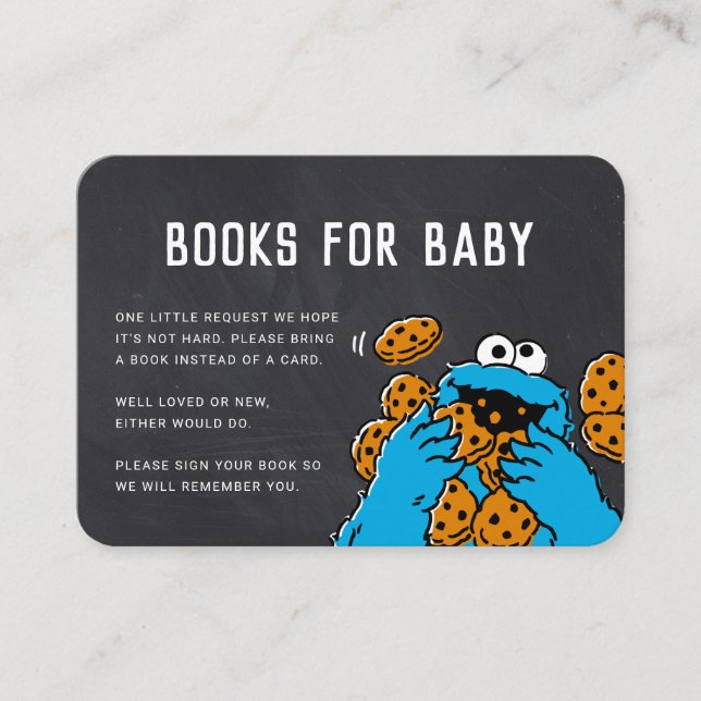 Cookie Monster Chalkboard Book Request Insert (Front)