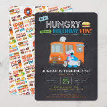 Cookie Monster Chalkboard Food Truck Birthday