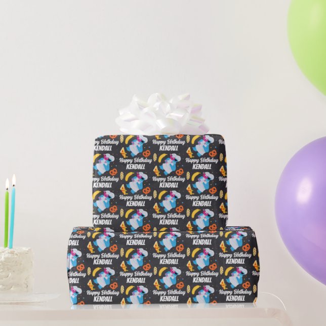 Cookie Monster Chalkboard Foodie Truck Wrapping Paper (Party Gifts)