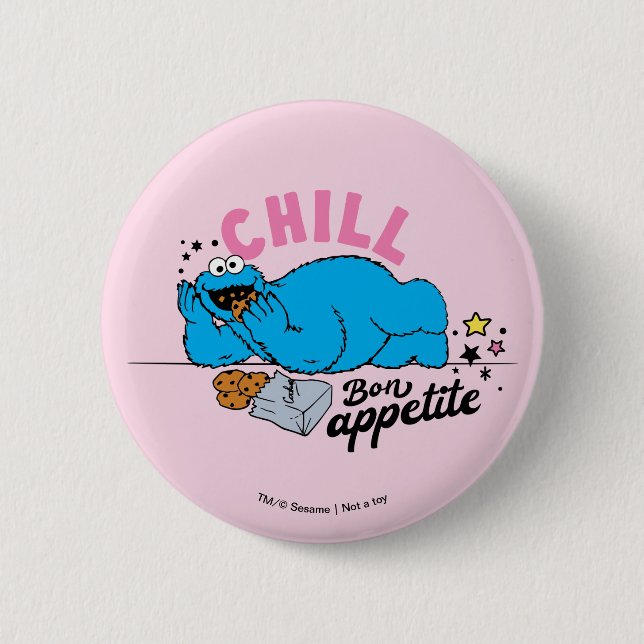 Cookie Monster | Chill Bon Appetite 2 Inch Round Button (Front)