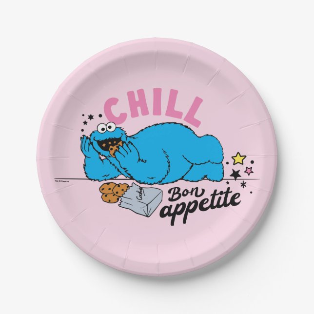 Cookie Monster | Chill Bon Appetite Paper Plate (Front)