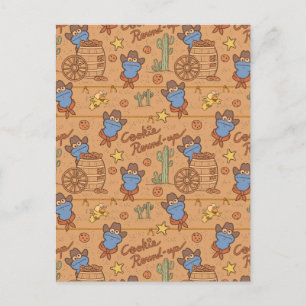 Cookie Monster Cookie Round-Up Pattern Postcard