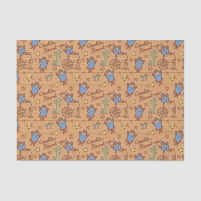 Cookie Monster | Cookie Round-Up Pattern Tissue Paper (Front)