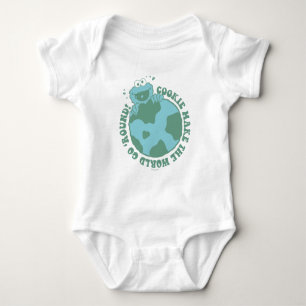 Cookie Monster   Cookies Make the World Go Round Baby Bodysuit