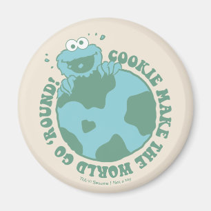 Cookie Monster   Cookies Make the World Go Round Magnet