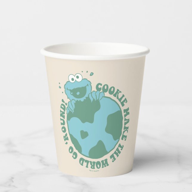 Cookie Monster | Cookies Make the World Go Round Paper Cups (Front)