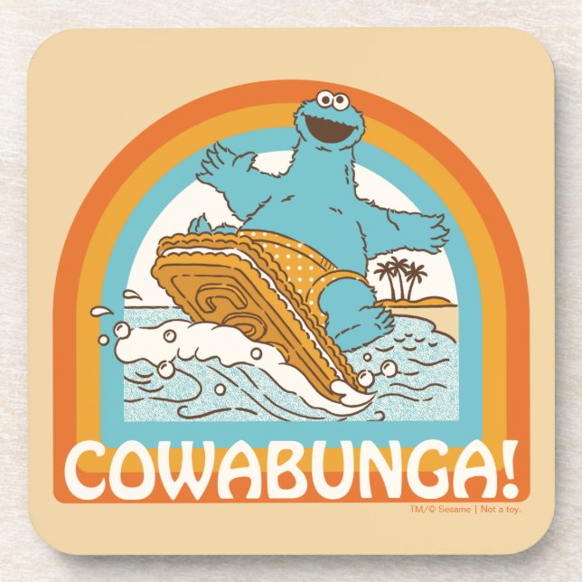Cookie Monster Cowabunga! Coaster (Front)