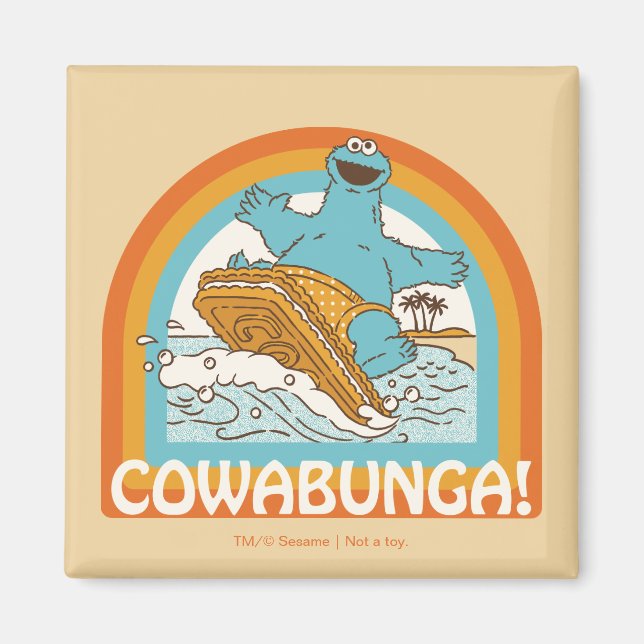 Cookie Monster Cowabunga! Magnet (Front)