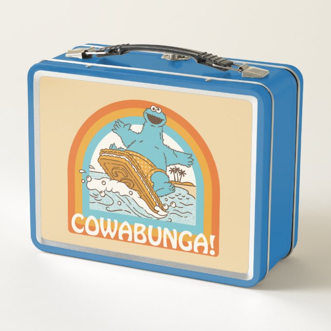 Cookie Monster Cowabunga! Metal Lunch Box (Back)