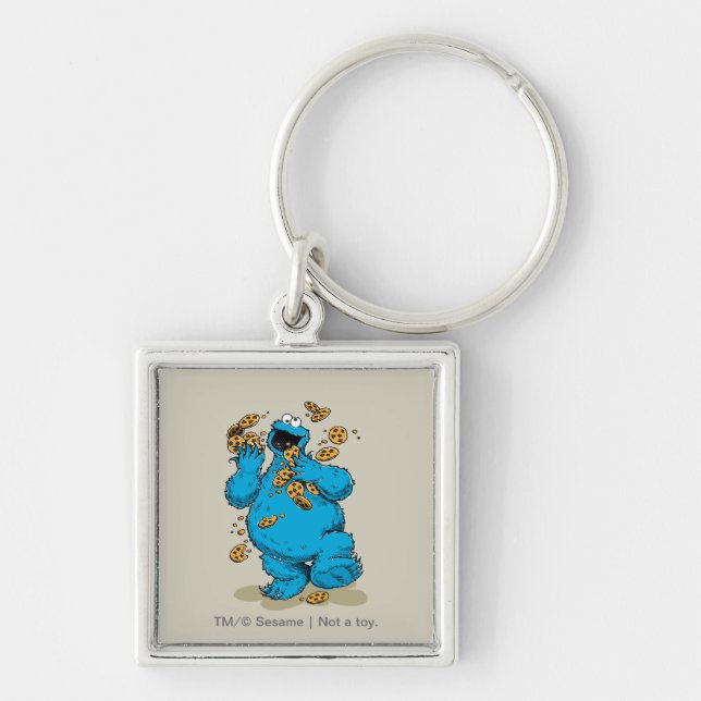 Cookie Monster Crazy Cookies Keychain (Front)