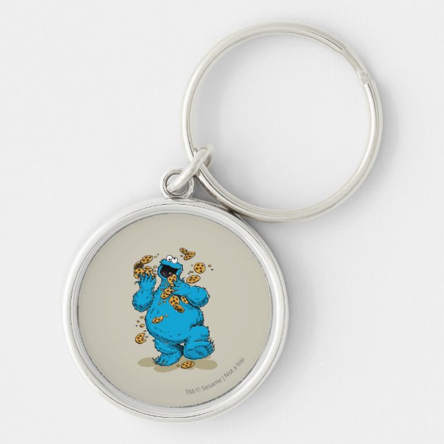 Cookie Monster Crazy Cookies Keychain (Front)
