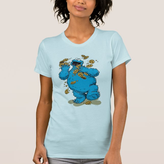 Cookie Monster Crazy Cookies T-Shirt (Front)