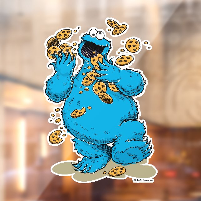 Cookie Monster Crazy Cookies Window Cling (Sheet 2)