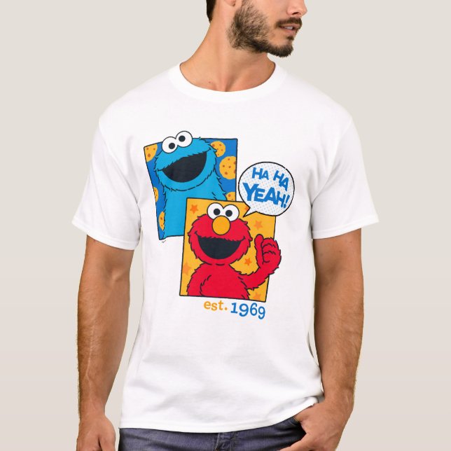 Cookie Monster & Elmo | Ha Ha Yeah T-Shirt (Front)