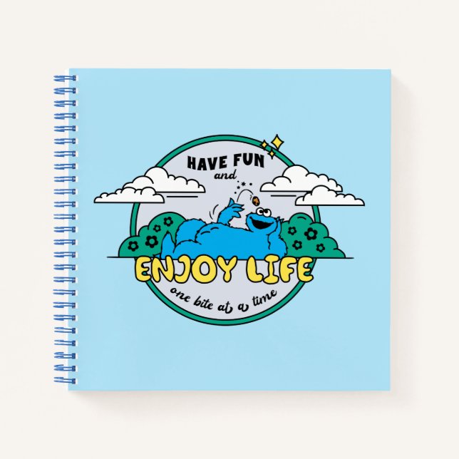 Cookie Monster | Enjoy Life One Bite at a Time Notebook (Front)