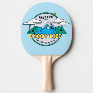 Cookie Monster   Enjoy Life One Bite at a Time Ping Pong Paddle