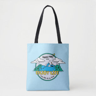 Cookie Monster   Enjoy Life One Bite at a Time Tote Bag