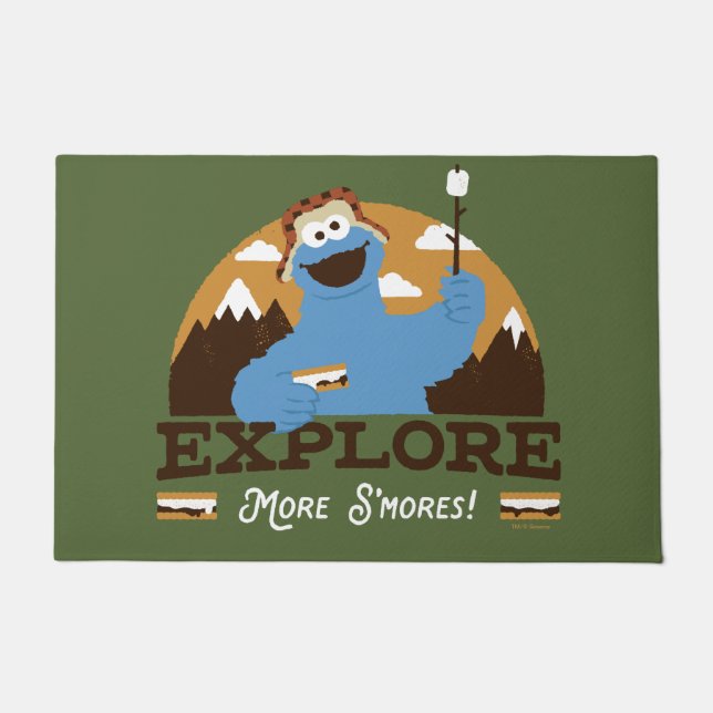Cookie Monster | Explore More S'mores Doormat (Front)