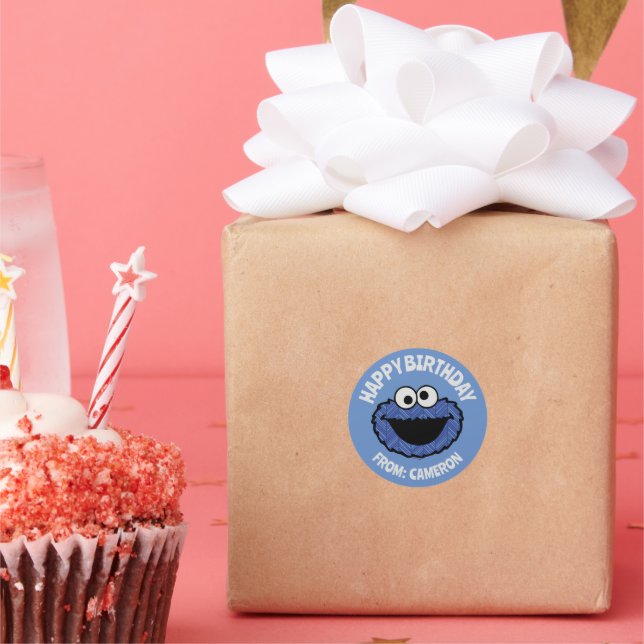 Cookie Monster | Happy Birthday Gift Tag (Party)