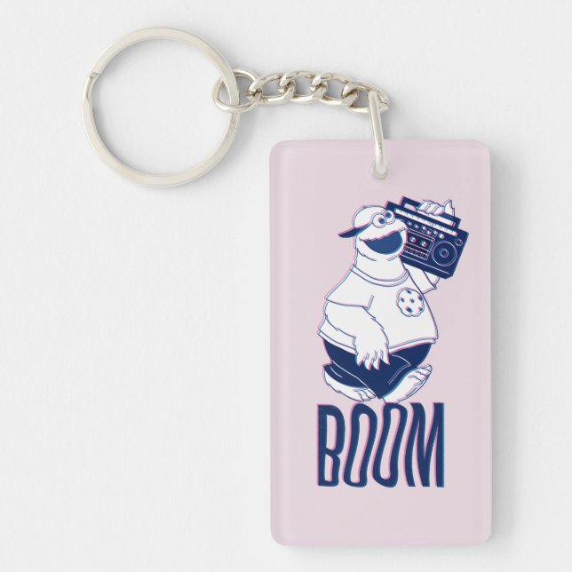 Cookie Monster | Jamming with the Boom Box Keychain (Front)