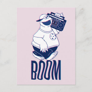 Cookie Monster   Jamming with the Boom Box Postcard