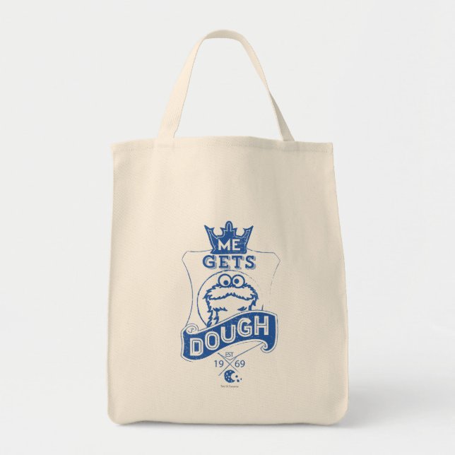 Cookie Monster Me Gets Dough Tote Bag (Front)