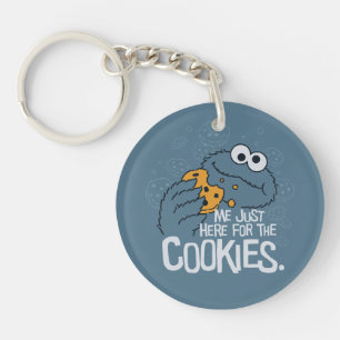 Cookie Monster   Me Just Here for the Cookies Keychain