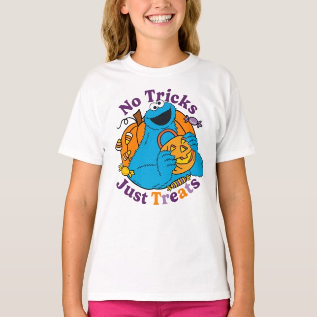 Cookie Monster | No Tricks Just Treats T-Shirt (Front)