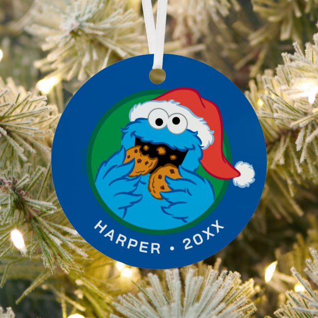 Cookie Monster | Official Christmas Cookie Tester Metal Ornament (Insitu)