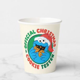 Cookie Monster   Official Christmas Cookie Tester Paper Cups