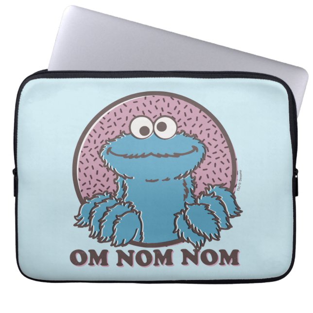 Cookie Monster | Om Nom Nom Laptop Sleeve (Front)