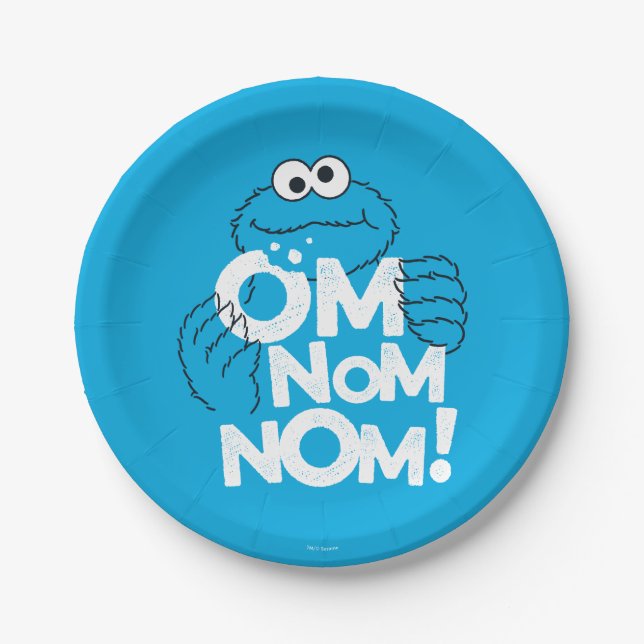 Cookie Monster | Om Nom Nom! Paper Plate (Front)