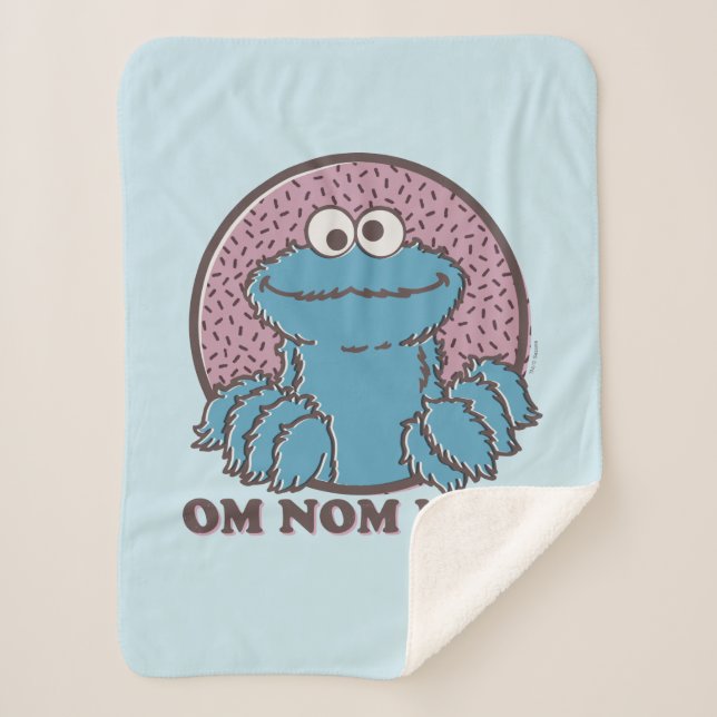 Cookie Monster | Om Nom Nom Sherpa Blanket (Front)