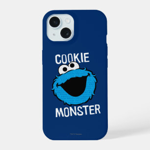 Cookie Monster Pattern Face iPhone 15 Case