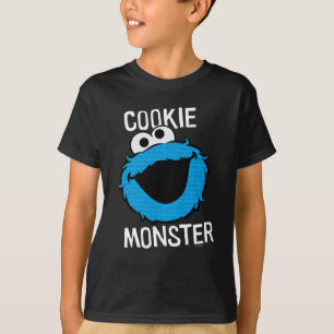 Cookie Monster Pattern Face T-Shirt