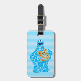 Cookie Monster Pattern Fill Luggage Tag