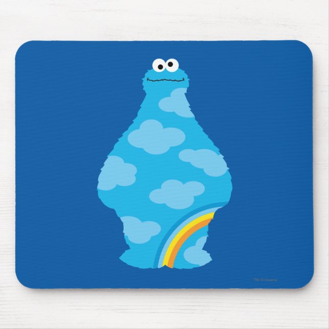 Cookie Monster Rainbows Mouse Pad (Front)