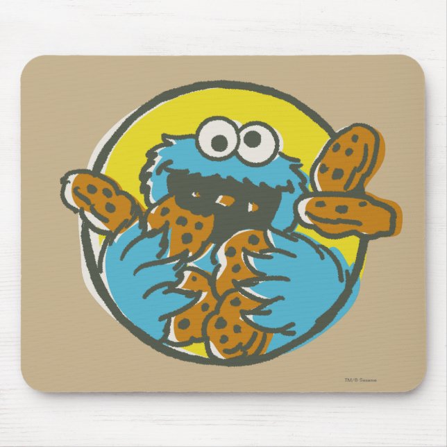 Cookie Monster Retro Mouse Pad (Front)