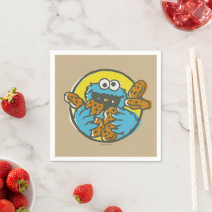 Cookie Monster Retro Napkin