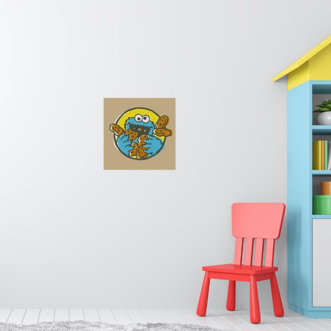 Cookie Monster Retro Poster (Nursery 1)