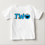Cookie Monster Second Birthday Baby T-Shirt<br><div class="desc">Celebrate your child's second birthday with this super cute Cookie Monster shirt! © 2020 Sesame Workshop. www.sesamestreet.org</div>