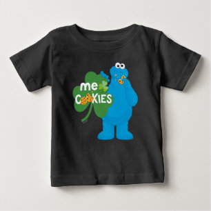 Cookie Monster   Shamrock Love Baby T-Shirt