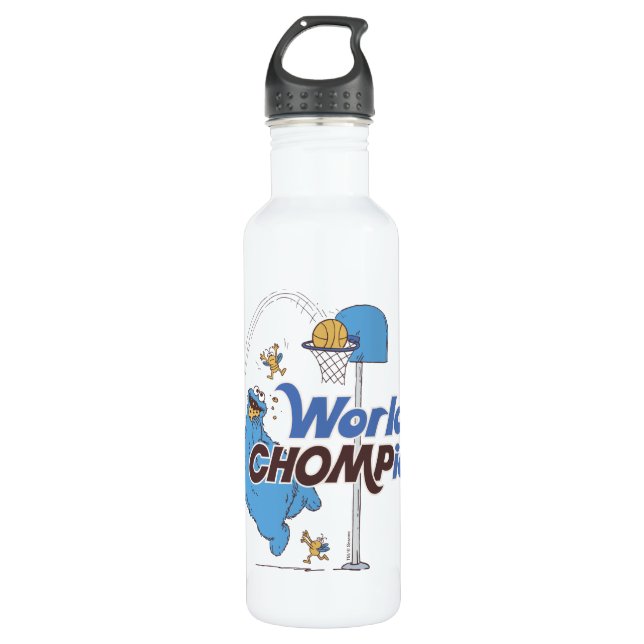 Cookie Monster | Shooting Basketball Hoops 710 Ml Water Bottle (Front)