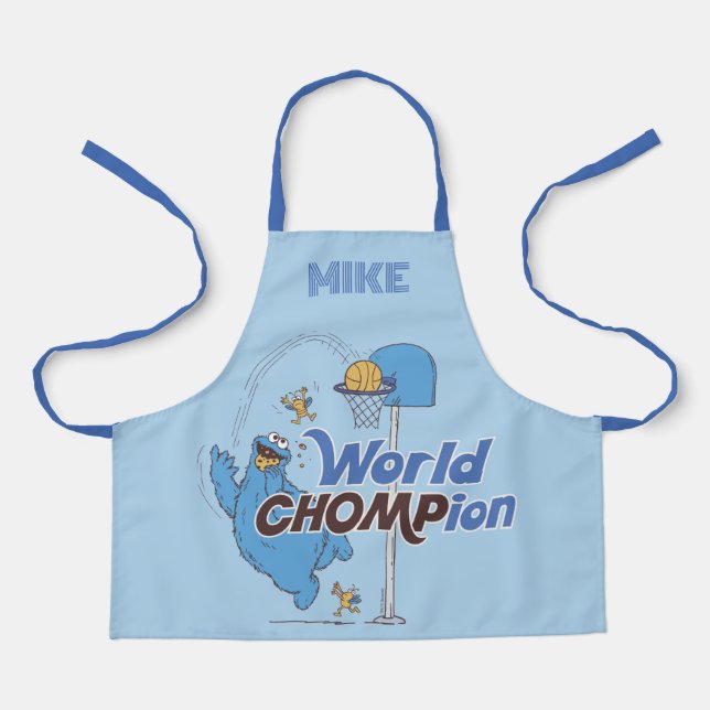 Cookie Monster | Shooting Basketball Hoops Apron (Front)