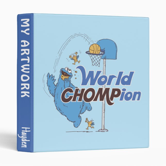 Cookie Monster | Shooting Basketball Hoops Binder (Front/Spine)